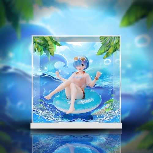 [수주대기중][22년 3분기 발매] 판도라  Re:제로부터 시작하는 이세계 생활 Aqua Float Girls 피규어 렘 전용 아크릴 LED 케이스 (어댑터 포함)